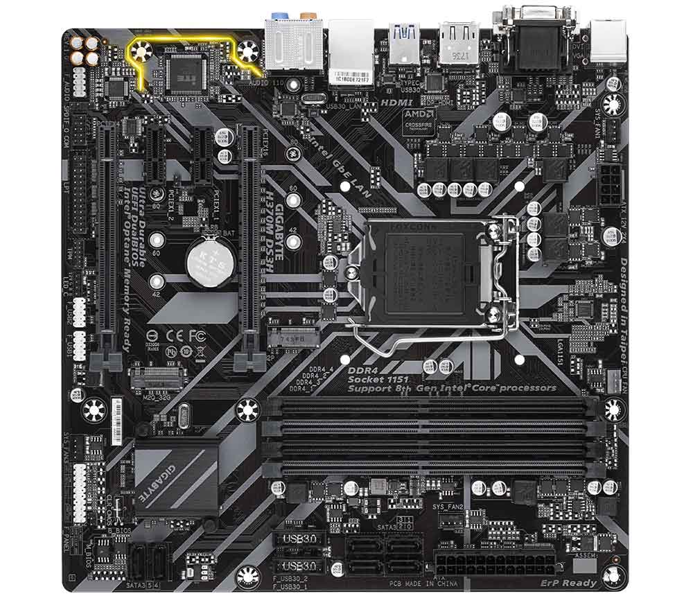 Gigabyte H370M DS3H Intel H370 Ultra Durable Motherboard