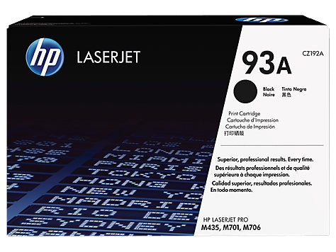 HP 93A Black Original LaserJet Toner Cartridge