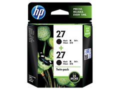 HP Ink CC621AA 27 Twin Pack Black