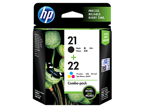 HP Ink CC630AA 21 Black/22 Tri-color Combo Pack