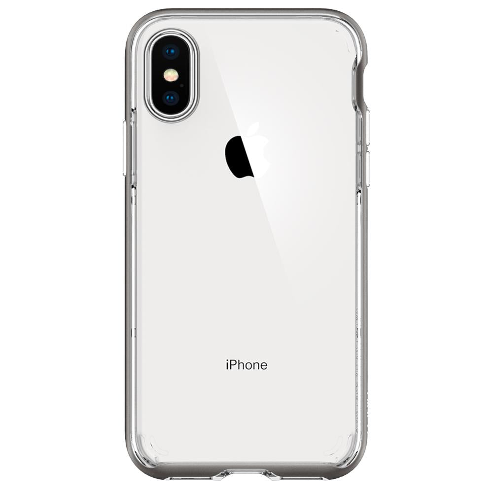 Spigen iPhone XS Case Neo Hybrid Crystal - Satin Silver