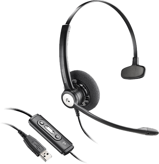 Plantronics Entera HW111N-USB Headphone with Mic