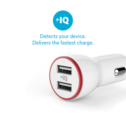 Buy Anker PowerDrive 2 Ports With 3ft Micro USB Cable - White from Vmart in Pakistan