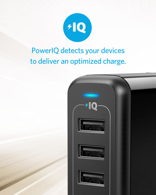 Buy Anker PowerPort 40W 4-Port USB Wall Charger - Black from Vmart in Pakistan