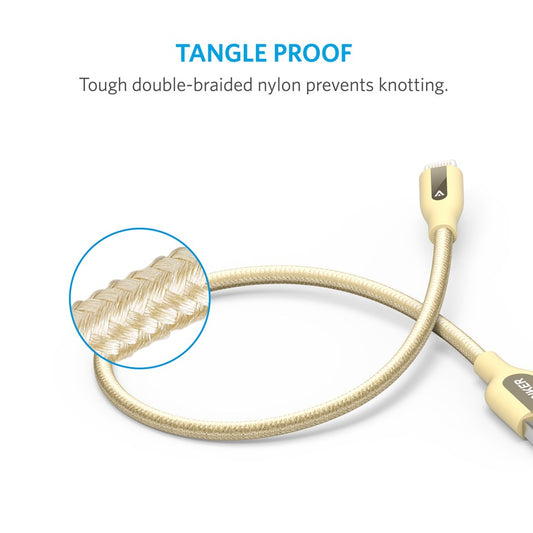 Buy Anker Powerline+ Lightning 3ft Cable - Golden from Vmart in Pakistan