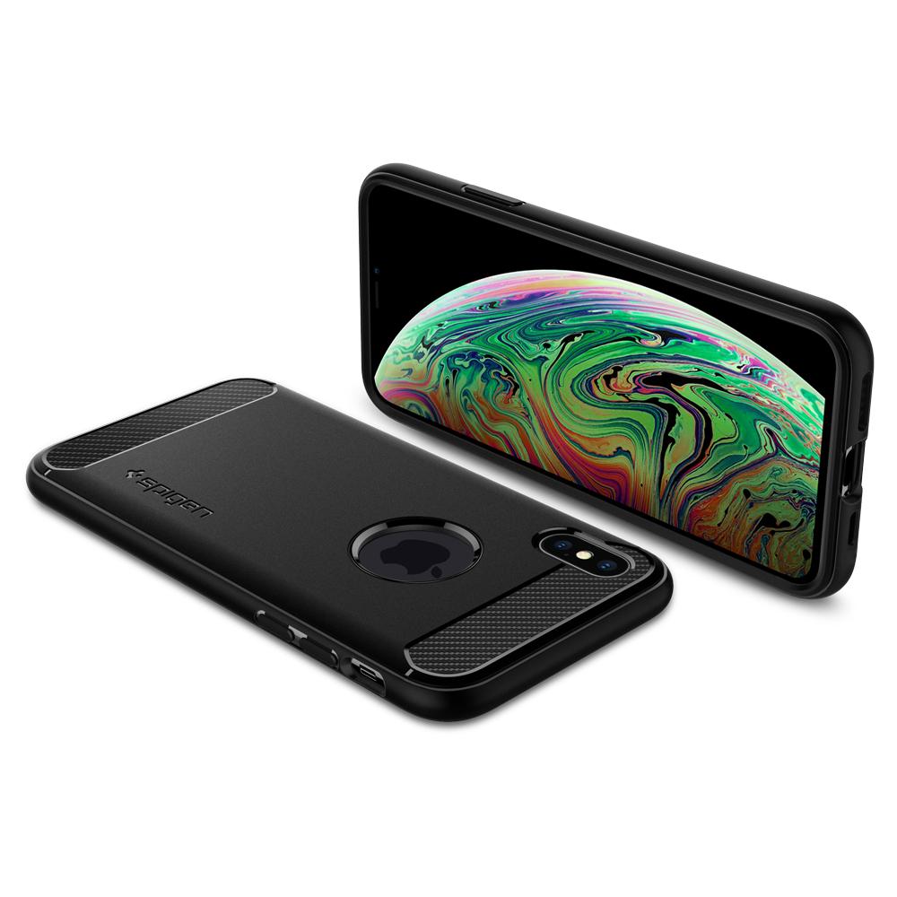 Spigen iPhone XS Max Case Rugged Armor - Matte Black