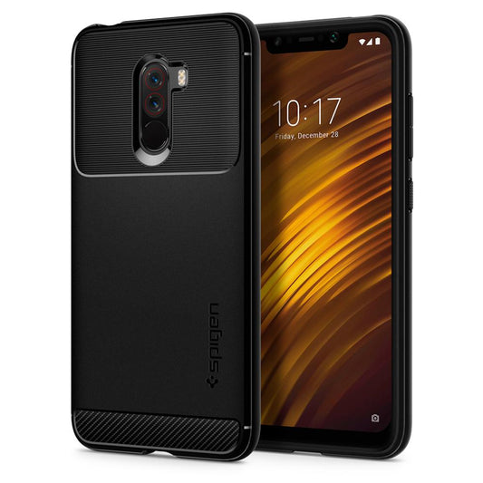 Buy Spigen Xiaomi Pocophone F1 Case Rugged Armor - Matte Black from Vmart in Pakistan