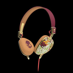 Skullcandy Knockout with Mic On-Ear Headphones - Floral/Burgundy