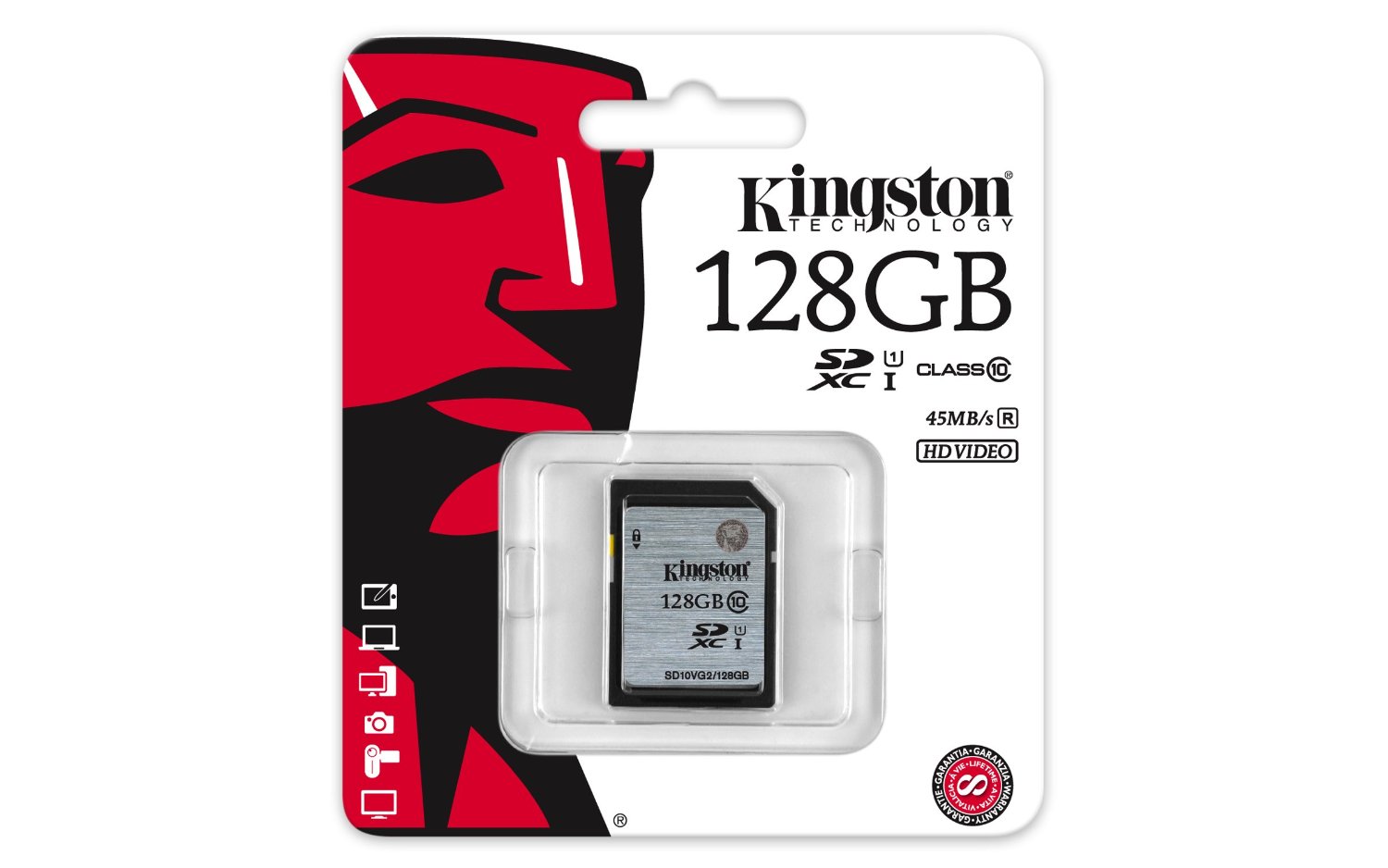 Kingston 128GB SDHC Class-10 UHS-I Flash Card