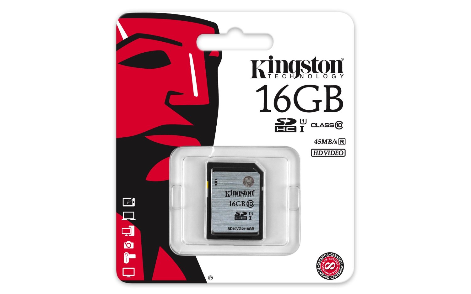 Kingston 16GB SDHC Class-10 UHS-I Flash Card