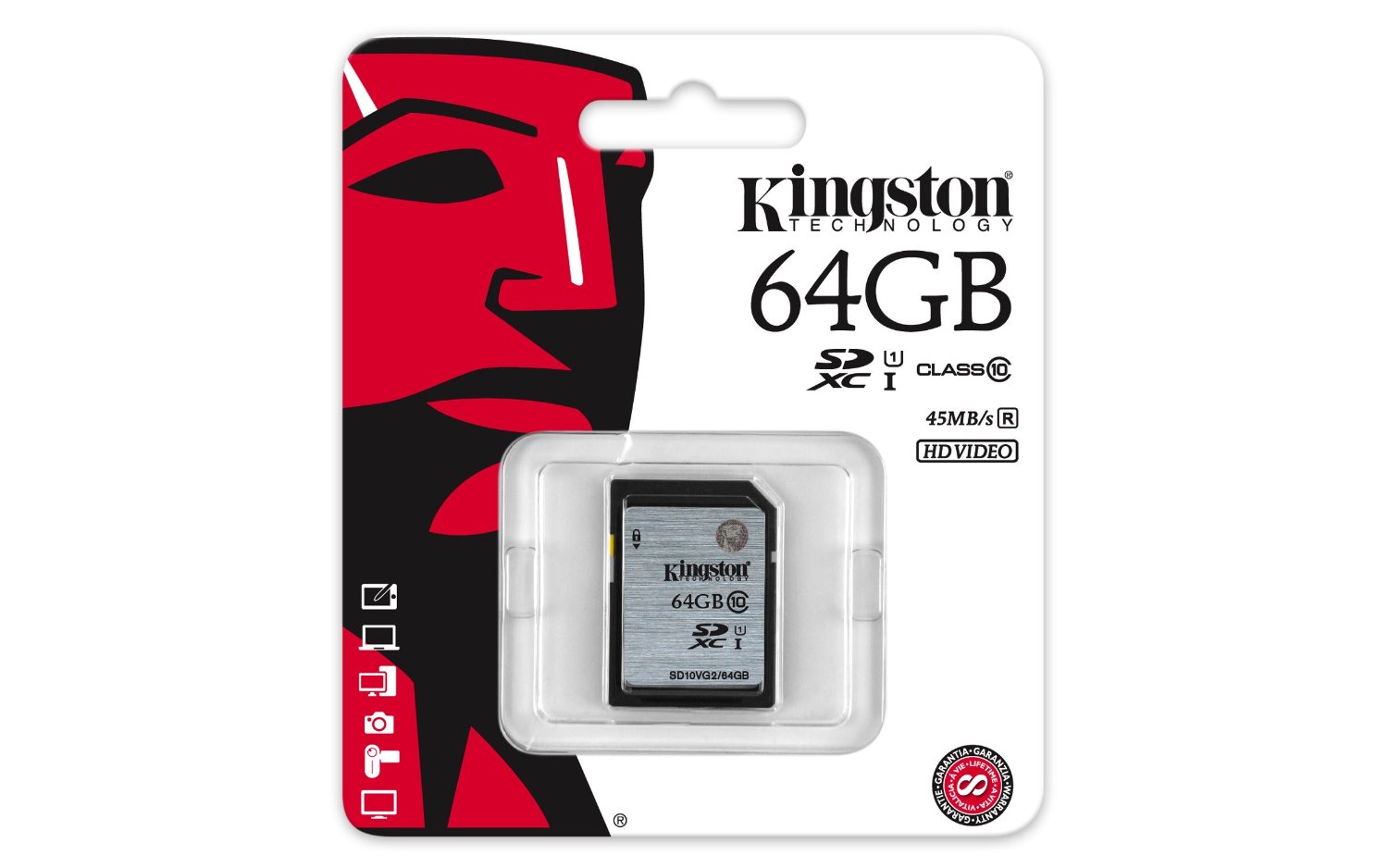 Kingston 64GB SDHC Class-10 UHS-I Flash Card