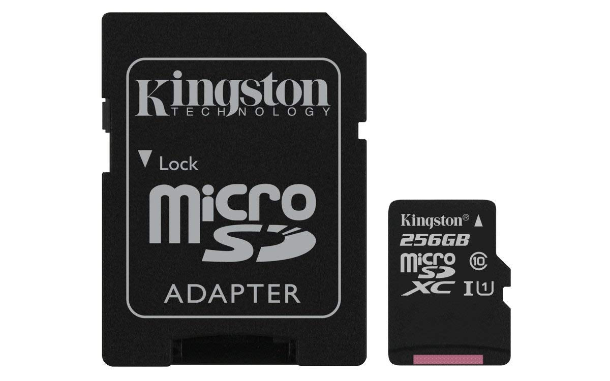 Kingston SDCS Canvas Select Class10 microSD Memory Card - 256GB