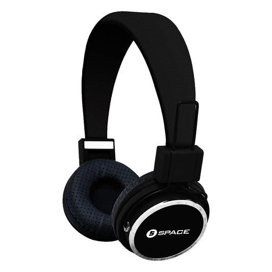 Buy Space Solo On-Ear In-Line Mic Wired Headphones - Black from Vmart in Pakistan