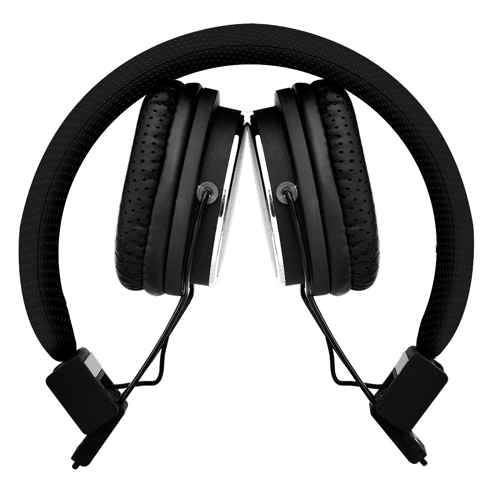 Space Solo On-Ear In-Line Mic Wired Headphones - Black