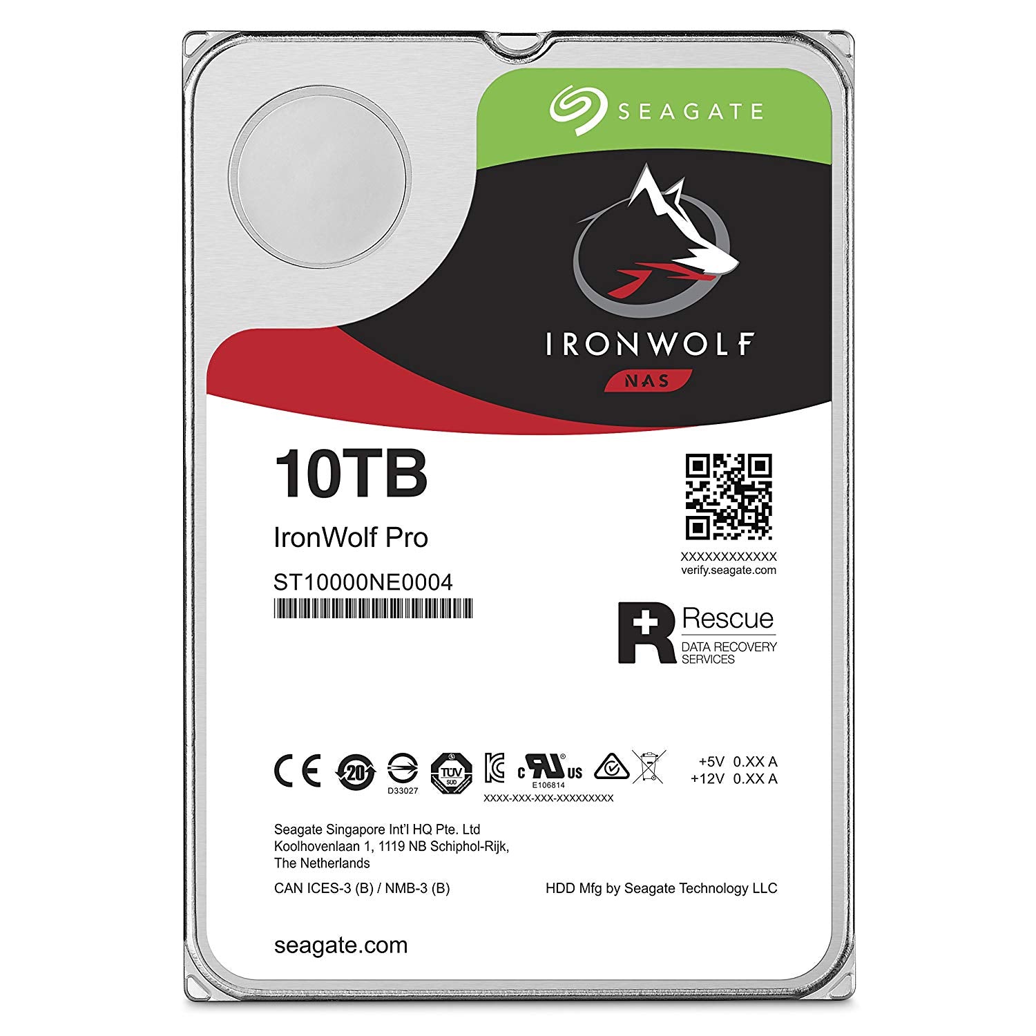 Seagate Iron Wolf Pro NAS 7200RPM 256MB Cache 3.5" Internal Hard Drive - 10TB