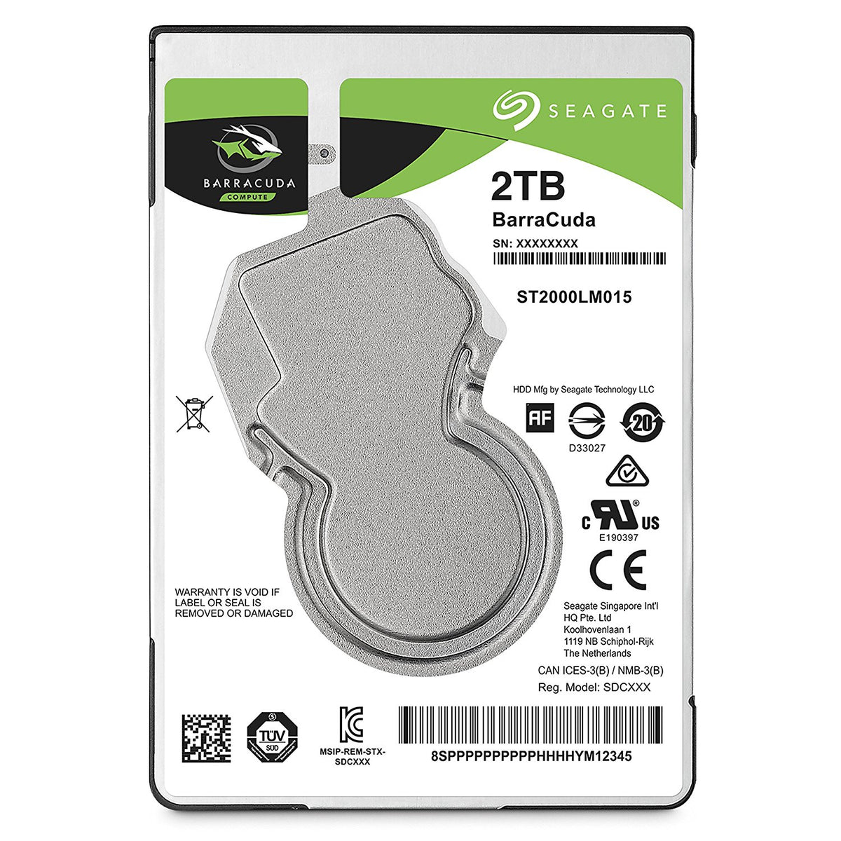 Seagate BarraCuda SATA 128MB Cache 2.5-Inch Internal Hard Drive - 2TB