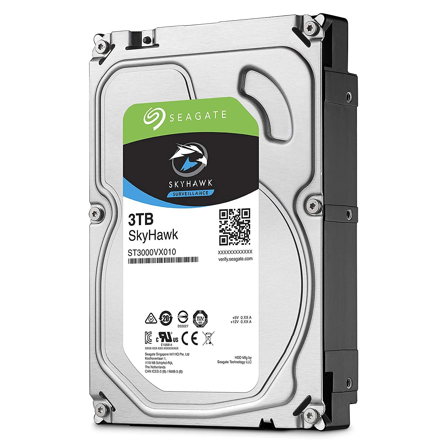 Seagate SkyHawk 3TB Video Surveillance Hard Drive -  SATA 3.5" 5900RPM, 64MB Cache