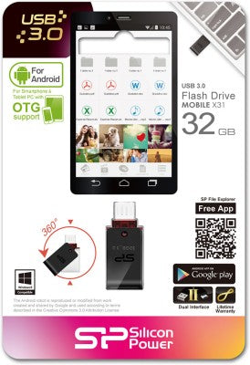 Buy Silicon Power Mobile X31 32GB USB 3.0 OTG Flash Drive from Vmart in Pakistan