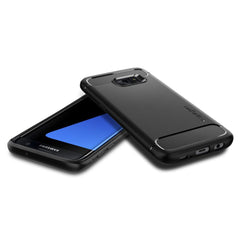 Buy Spigen Samsung Galaxy S7 Edge Case Rugged Armor - Black from Vmart in Pakistan