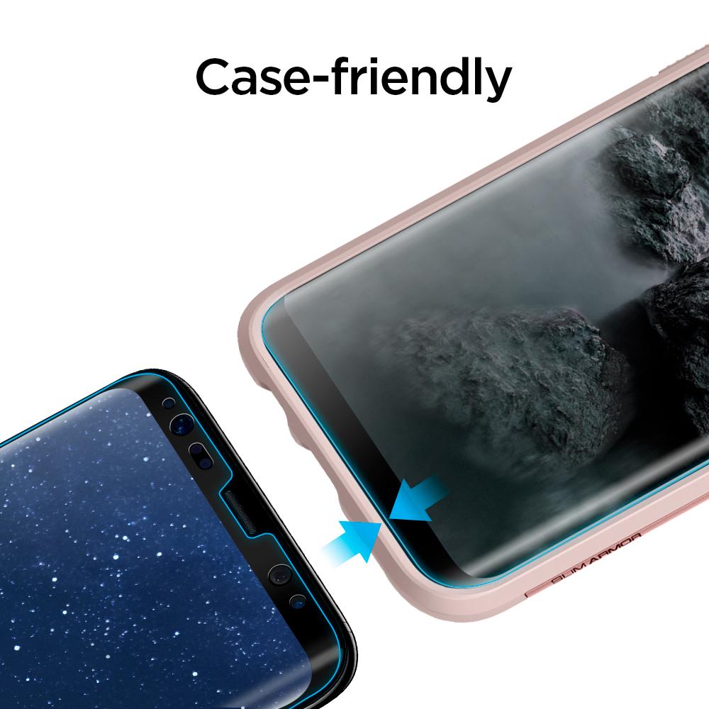 Buy Spigen Samsung Galaxy S8 Plus Screen Protector GLAS.tR Full Cover Glass from Vmart in Pakistan