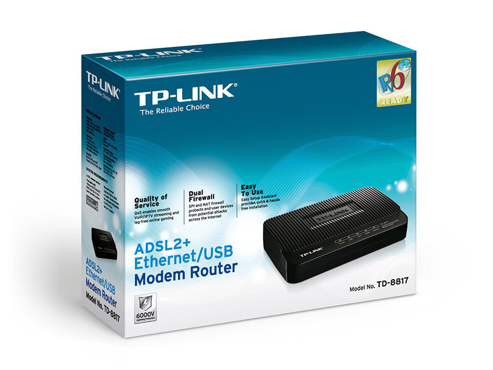 TP-Link TD-8817 ADSL2+ Ethernet/USB Modem Router