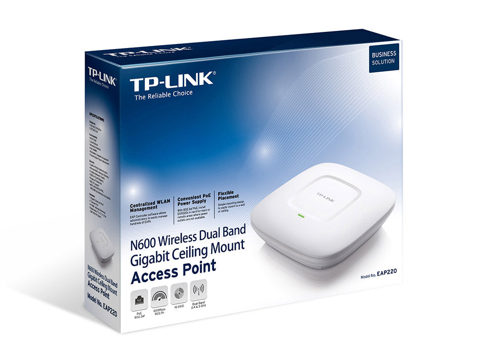 TP-Link EAP220 N600 Wireless Gigabit Ceiling Mount Access Point