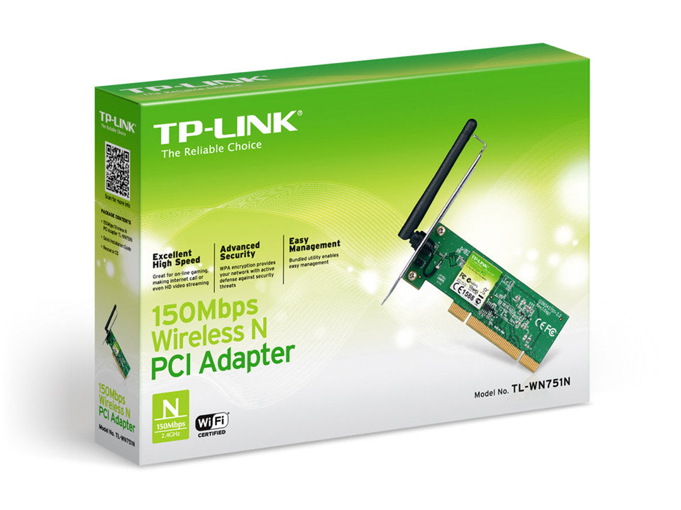 TP-Link TL-WN751N 150Mbps Wireless N PCI Adapter