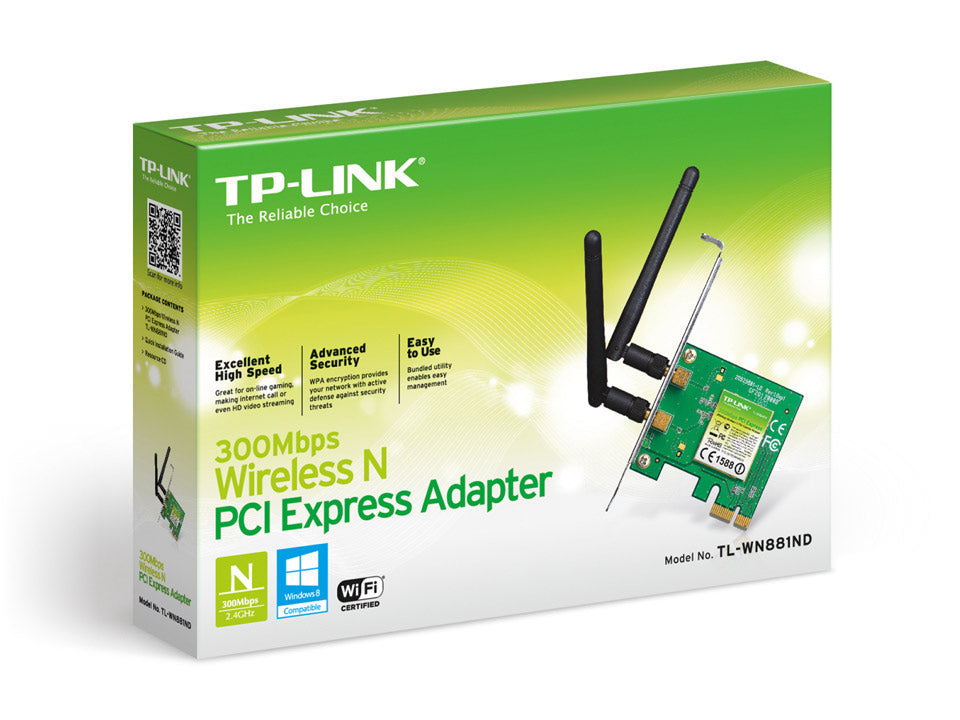 TP-Link TL-WN881ND 300Mbps Wireless N PCI Express Adapter