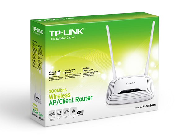 TP-Link TL-WR843N 300Mbps Wireless AP/Client Router