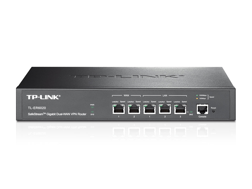 Buy TP-Link TL-ER6020 SafeStream Gigabit Dual-WAN VPN Router from Vmart in Pakistan