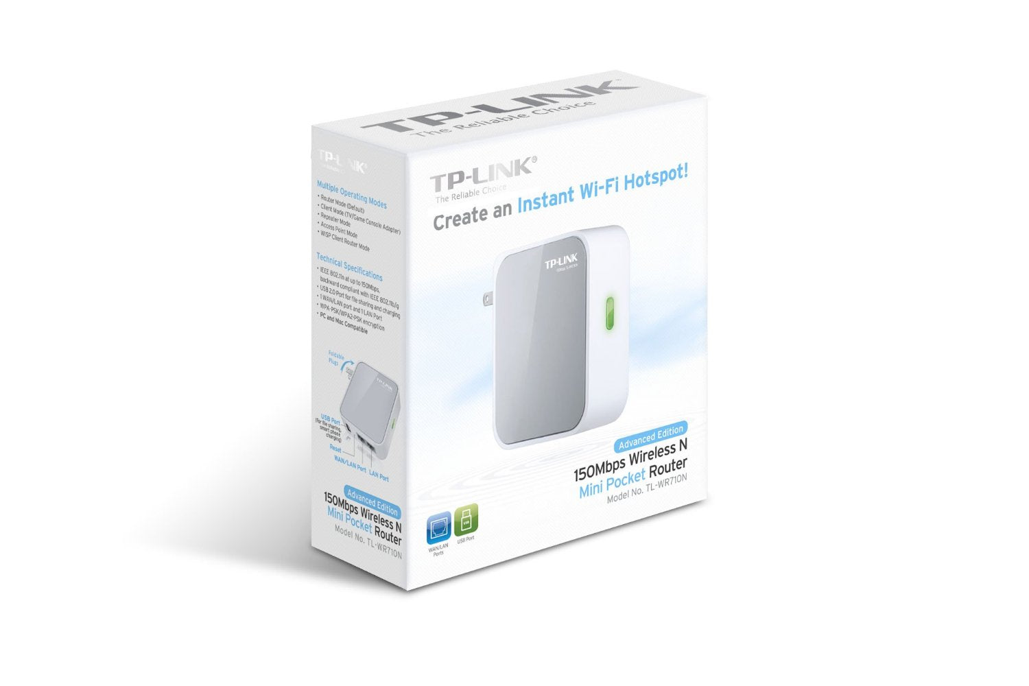 TP-Link TL-WR710N Wi-Fi Pocket Router/AP/TV Adapter/Repeater