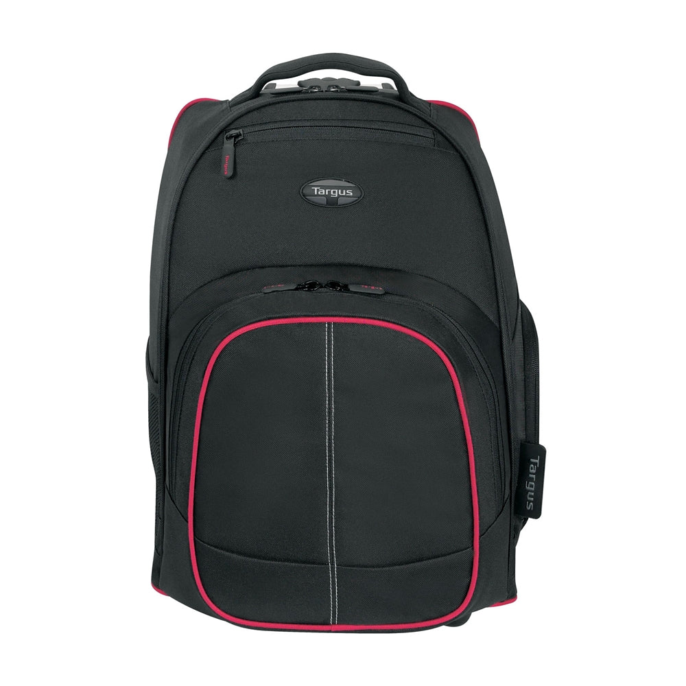 Targus 16" Compact Rolling Backpack - Black/Red