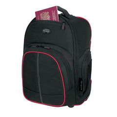 Targus 16" Compact Rolling Backpack - Black/Red