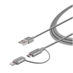 Buy Targus Aluminium Series 2-in-1 (Lightning & Micro USB) Cable - Black from Vmart in Pakistan