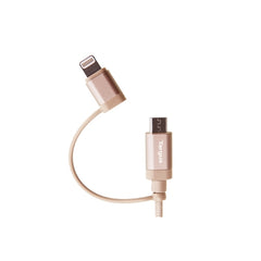 Buy Targus Aluminium Series 2-in-1 (Lightning & Micro USB) Cable - Gold from Vmart in Pakistan
