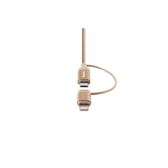 Buy Targus Aluminium Series 2-in-1 (Lightning & Micro USB) Cable - Gold from Vmart in Pakistan