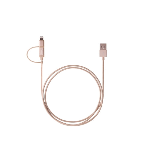 Buy Targus Aluminium Series 2-in-1 (Lightning & Micro USB) Cable - Gold from Vmart in Pakistan