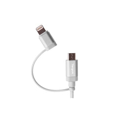 Buy Targus Aluminium Series 2-in-1 (Lightning & Micro USB) Cable - Silver from Vmart in Pakistan