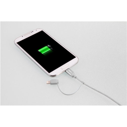 Buy Targus Aluminium Series 2-in-1 (Lightning & Micro USB) Cable - Silver from Vmart in Pakistan