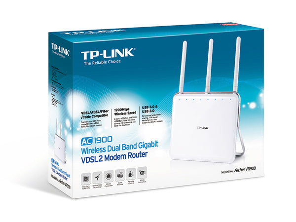 Tp-link Archer VR900 AC1900 Wireless Gigabit VDSL/ADSL Modem Router