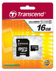Transcend 16GB microSDHC Card Class 4 (SD 2.0)