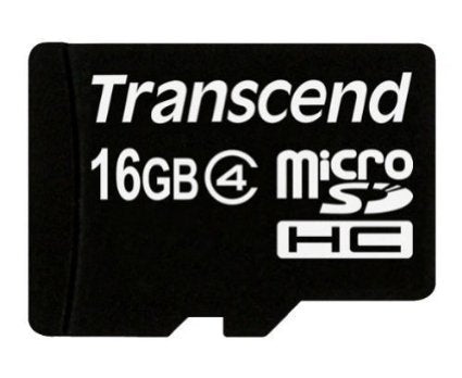Transcend 16GB microSDHC Card Class 4 (SD 2.0)