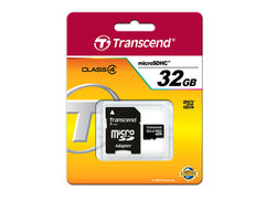 Transcend 32GB microSDHC Card Class 4 (SD 2.0)