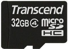 Transcend 32GB microSDHC Card Class 4 (SD 2.0)