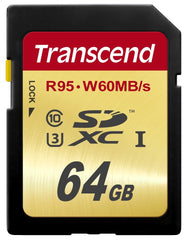 Transcend 64GB SDXC UHS-I U3 (R95, W60MB/s)