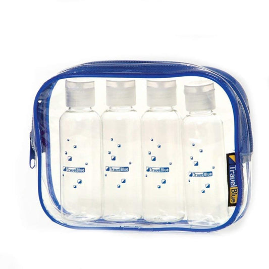 Buy Travel Blue Clear Flight Travel Organiser Bag with Four Travel Bottles from Vmart in Pakistan