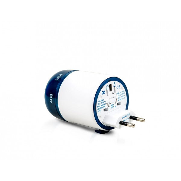 Buy Travel Blue Twist &amp; Slide World Travel Adaptor + 2 X USB from Vmart in Pakistan