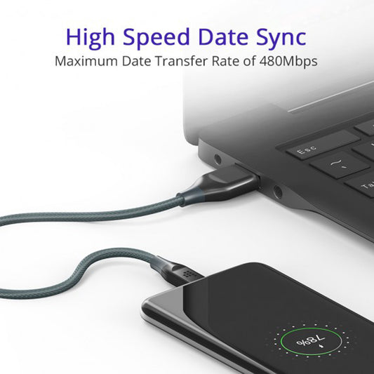 Buy Tronsmart ATC5 Braided Nylon USB-C to USB-A Charging & Syncing Cable 3Ft x 1 - Grey from Vmart in Pakistan