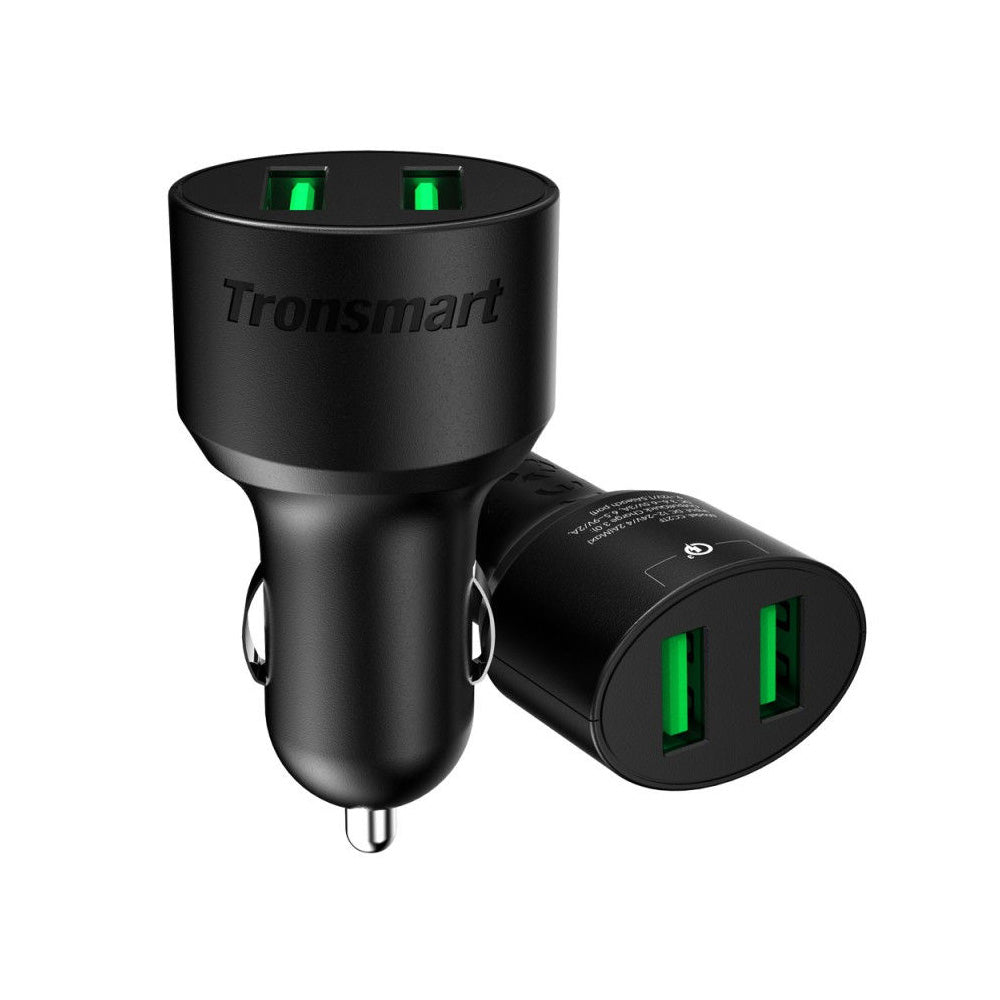 Tronsmart CC2TF 36W Dual USB Car Charger Both Support Quick Charge 3.0