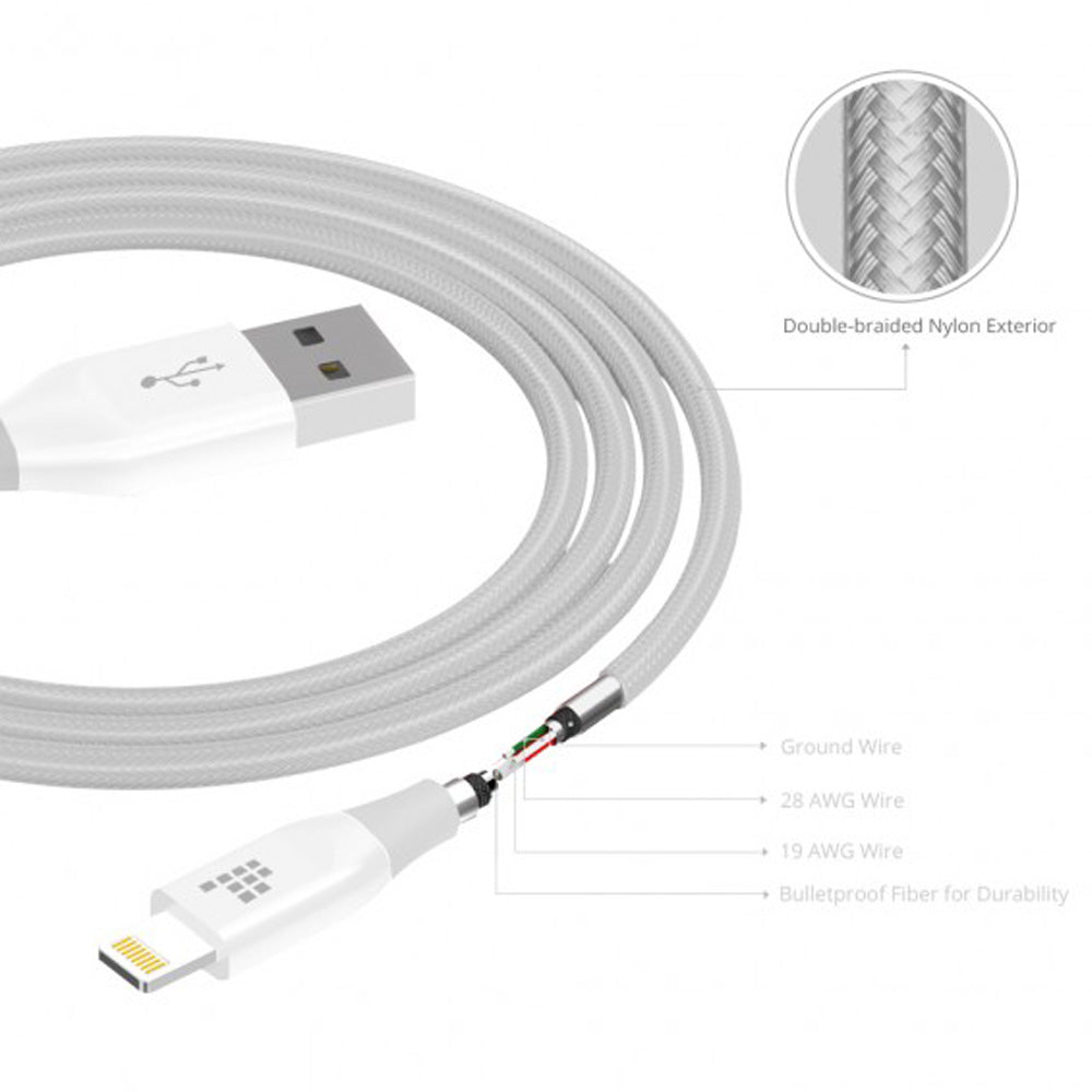 Tronsmart Double Braided Lightning Cable MFi Certified 1.2 m / 4 Feet Length - White